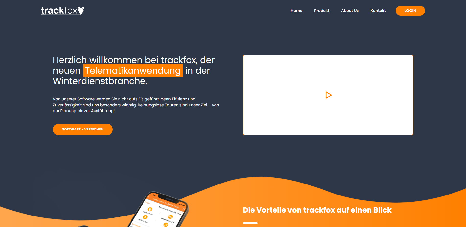 TrackFox Landing Page